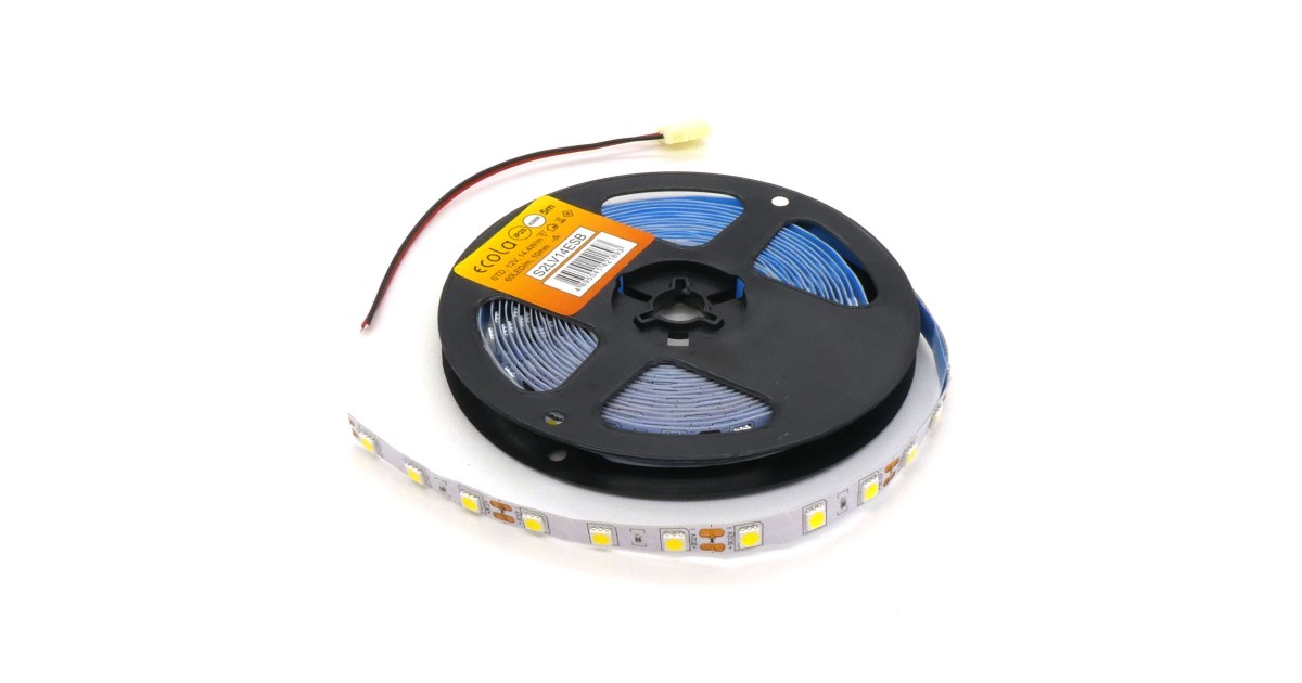 Купить LED-лента 5050 W/ 60 чипов / 1м /12V Ecola оптом в Москве