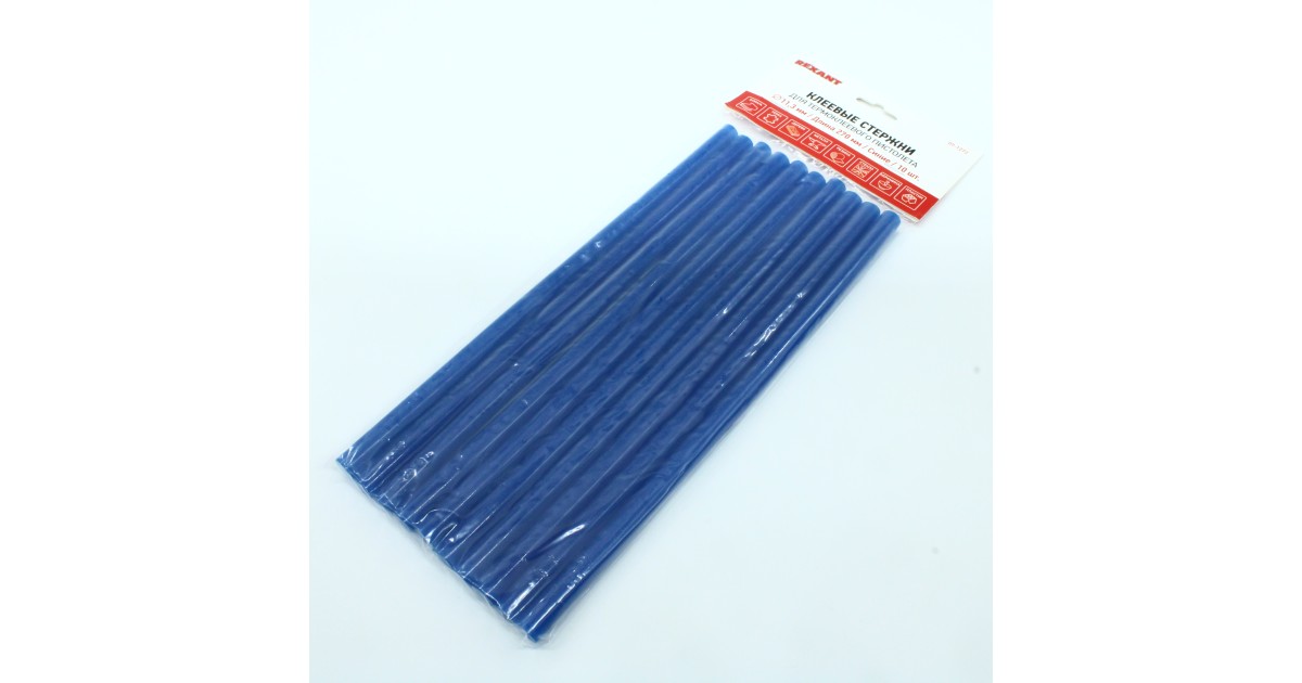 Купить Стержни клеевые 11мм,270мм,10шт/уп,синие Rexant оптом в Москве