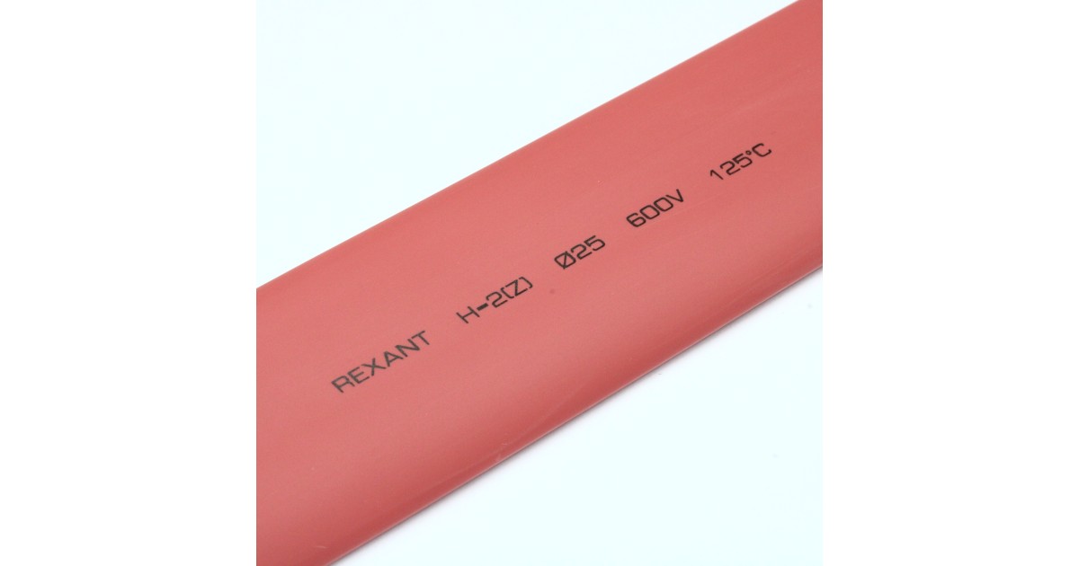 Купить Трубка термоусадочная ТУТ нг 25,0/12,5 красная Rexant оптом в Москве