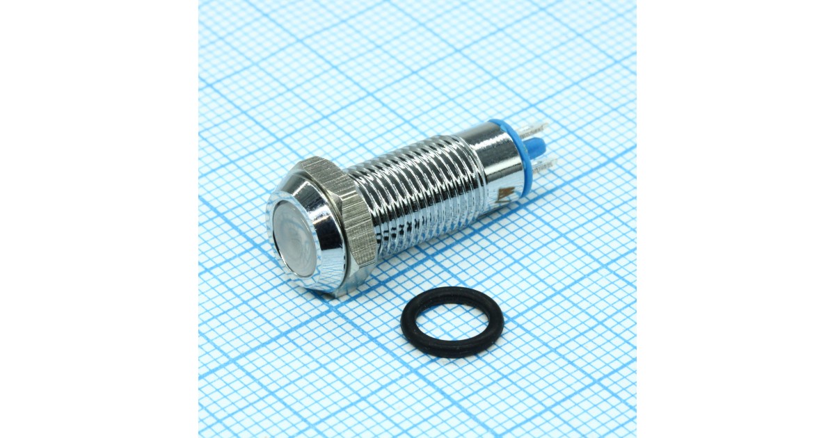 Купить Индикаторная лампа 8мм 12V LED белый Rexant оптом в Москве