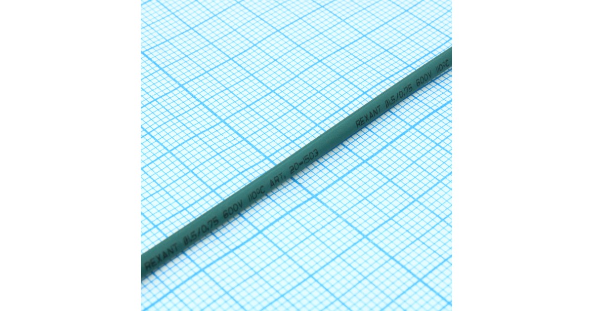 Купить Трубка термоусадочная ТУТ нг 1,5/0,75 зеленая Rexant оптом в Москве