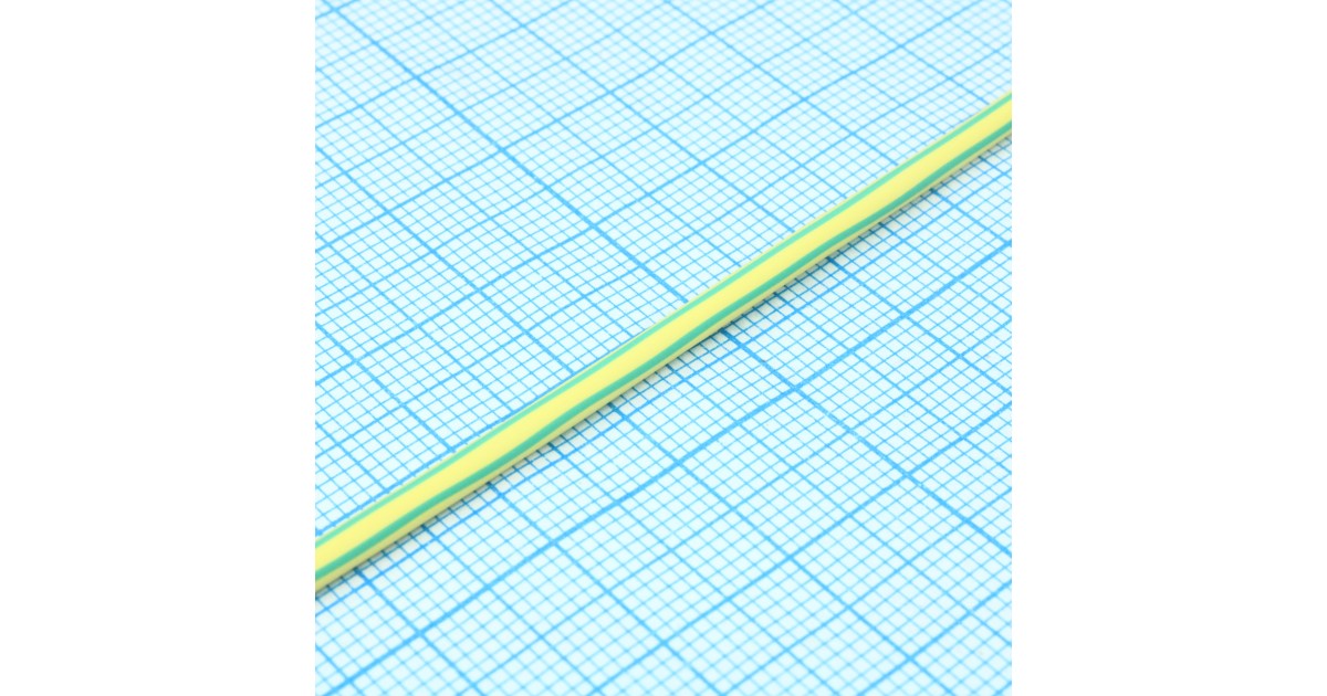 Купить Трубка термоусадочная ТУТ нг 1,5/0,75 желт-зеленая Rexant оптом в Москве