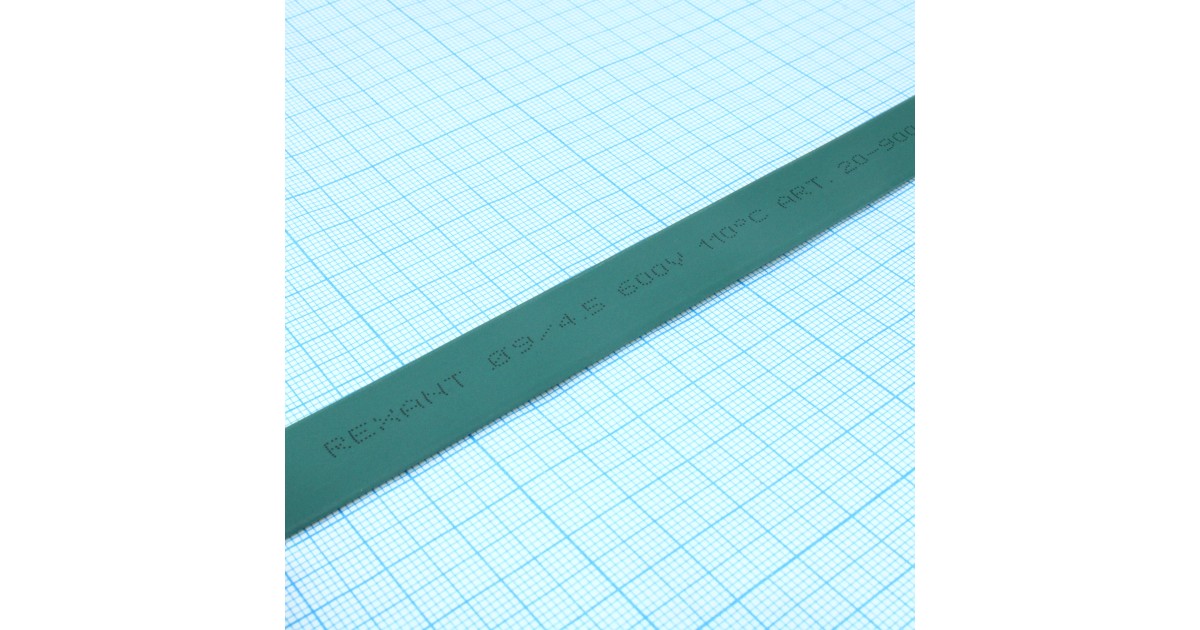 Купить Трубка термоусадочная ТУТ нг 9,0/4,5 зеленая Rexant оптом в Москве