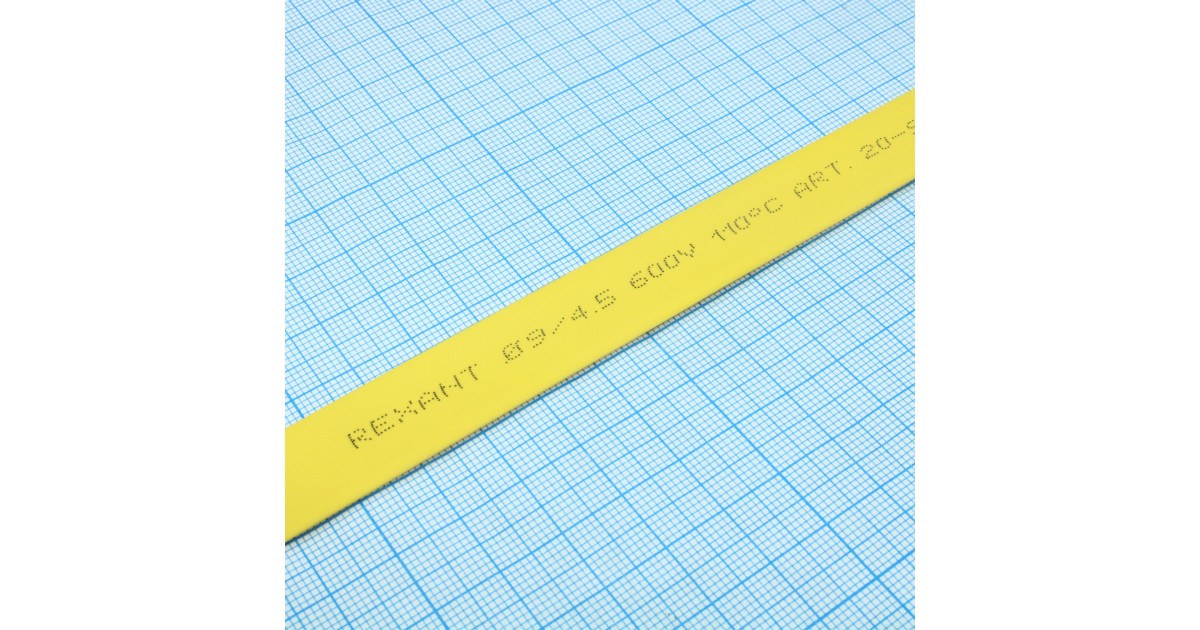 Купить Трубка термоусадочная ТУТ нг 9,0/4,5 желтая Rexant оптом в Москве