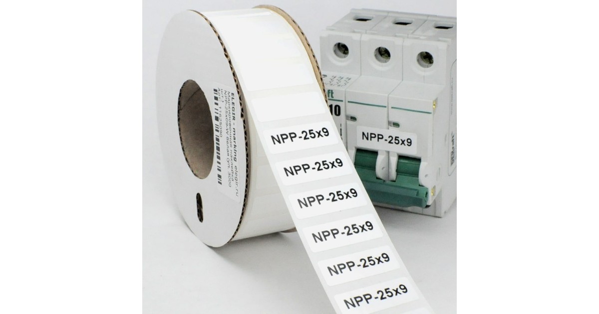 Купить Маркировка прямоугольная NPP-25х09 W Элегир Маркинг оптом в Москве