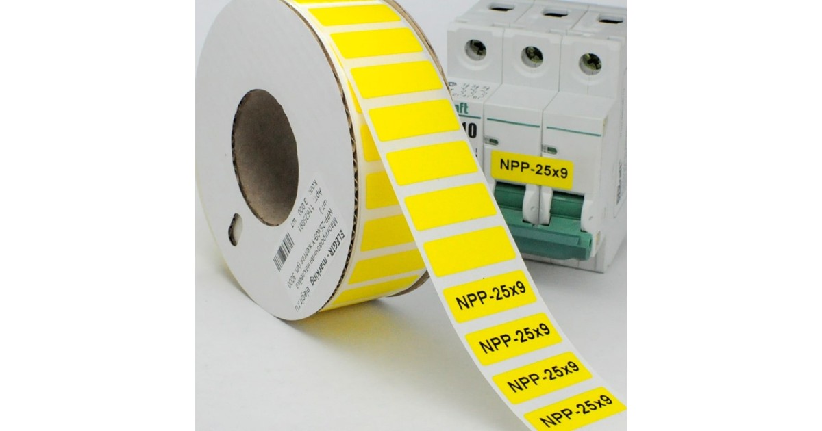 Купить Маркировка прямоугольная NPP-25х09 Y Элегир Маркинг оптом в Москве