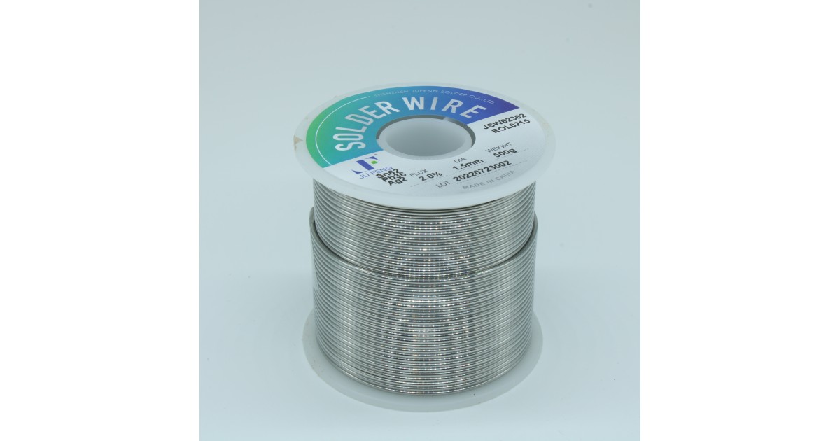 Купить Припой 62/36/2 ROL0 2% флюса 1,5мм 500гр JUFENG оптом в Москве