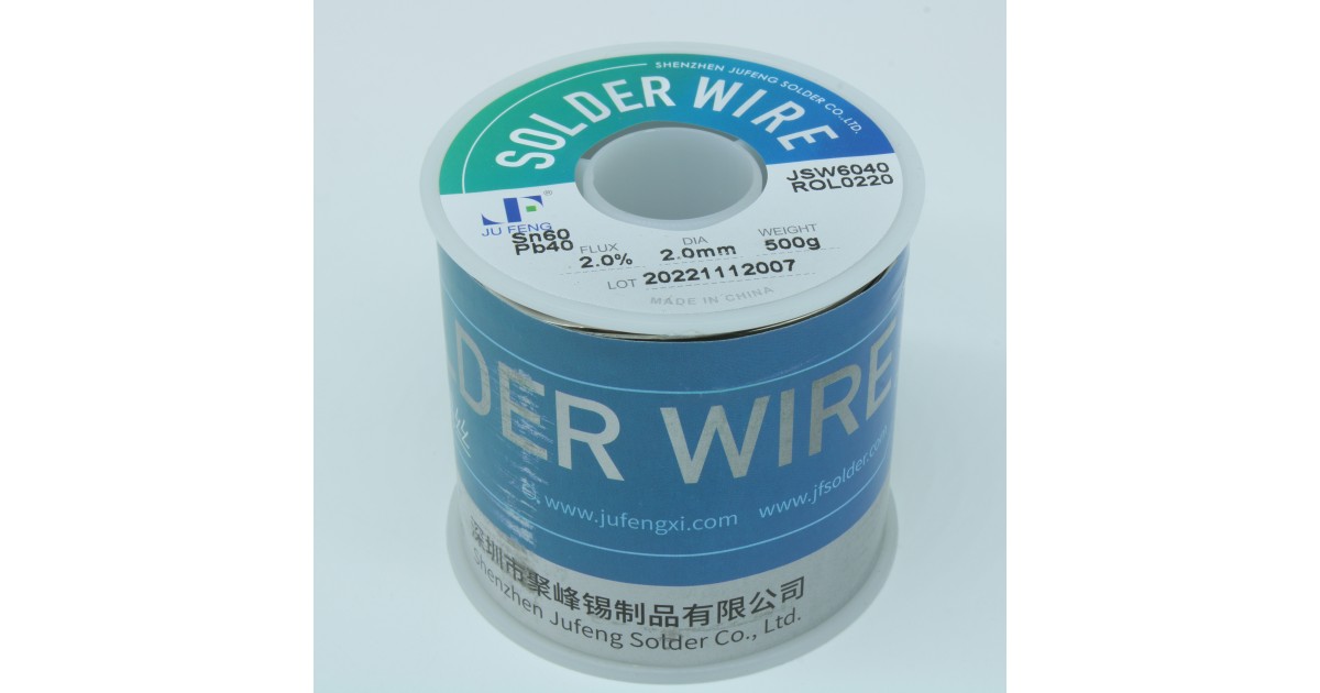 Купить Припой 60/40 ROL0 2% флюса 2,0мм 500гр JUFENG оптом в Москве