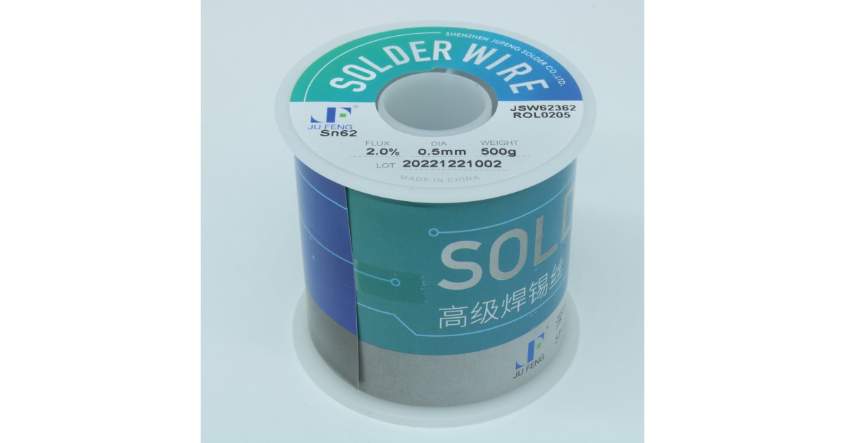Купить Припой 62/36/2 ROL0 2% флюса 0,5мм 500гр JUFENG оптом в Москве