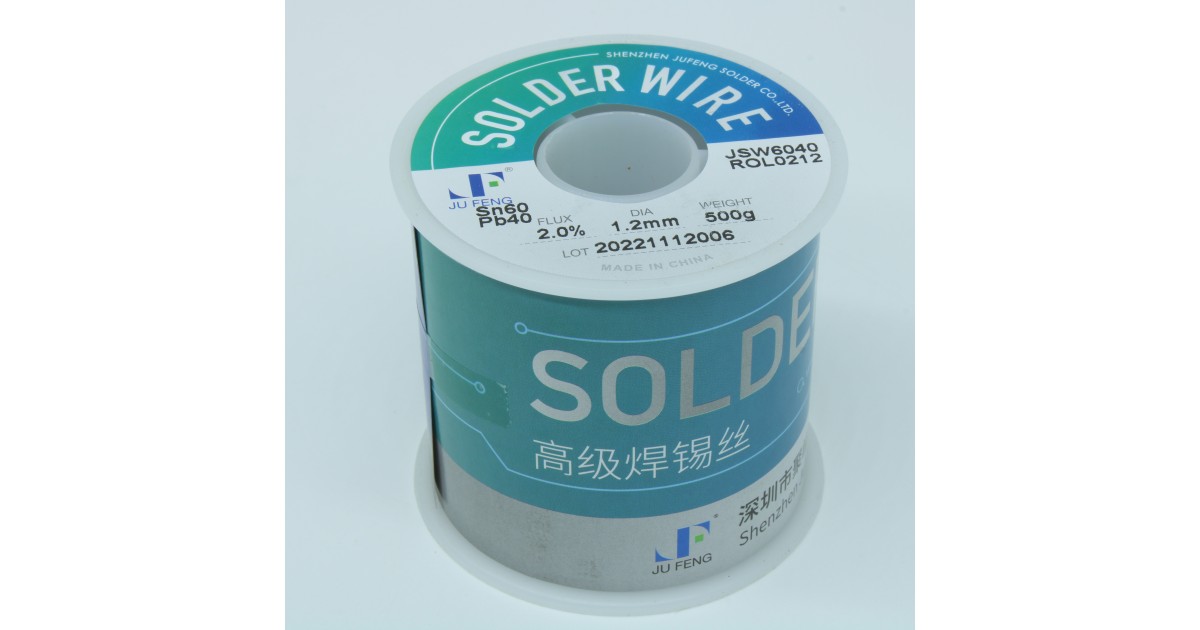 Купить Припой 60/40 ROL0 2% флюса 1,2мм 500гр JUFENG оптом в Москве