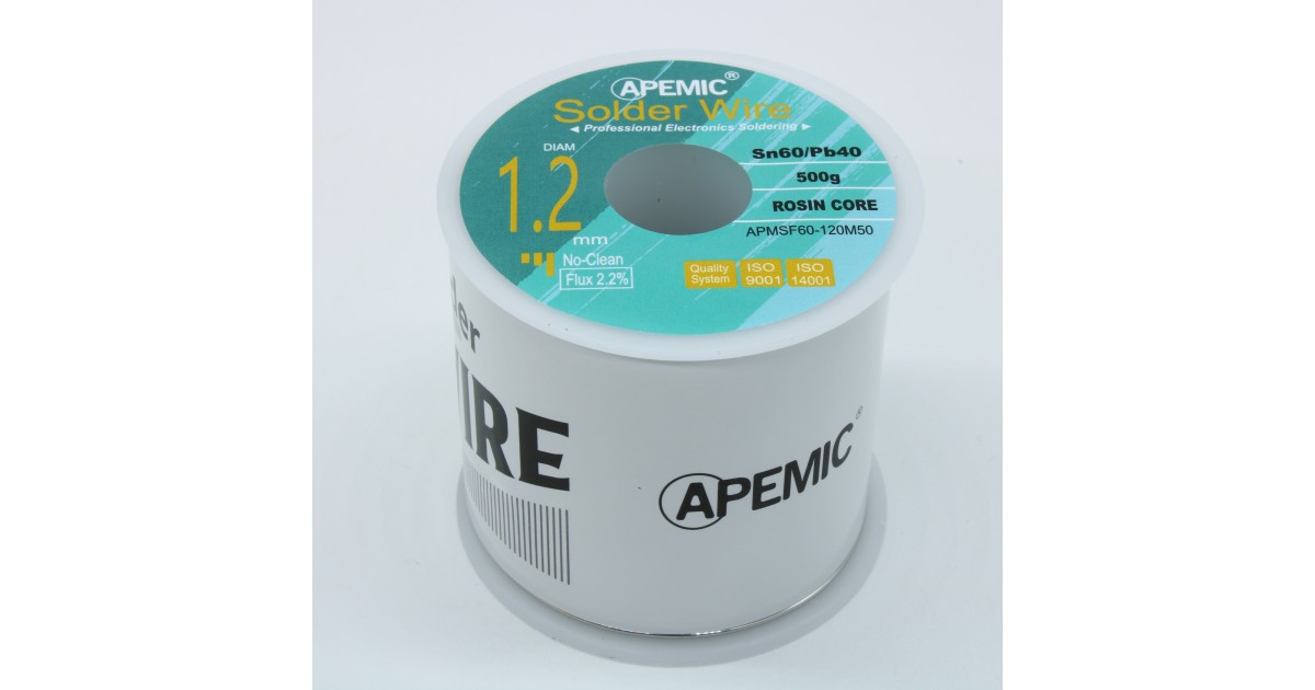 Купить Припой Sn60Pb40 ROL0 1.2мм 500гр APEMIC оптом в Москве