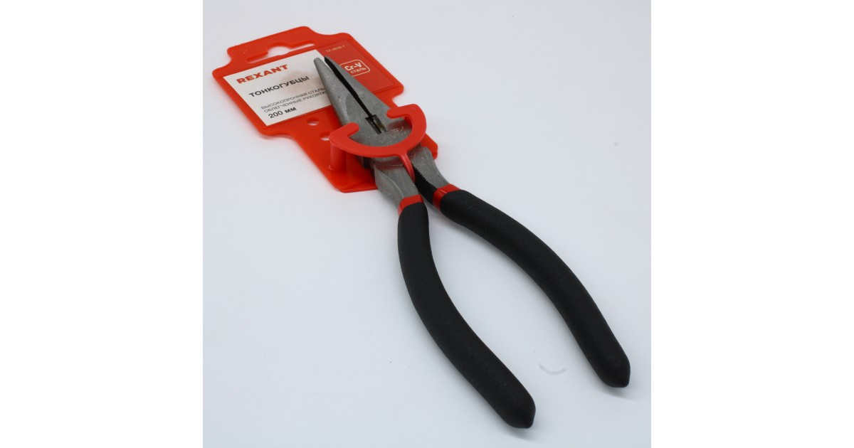 Купить Тонкогубцы 200мм, обливные рукоятки Rexant оптом в Москве