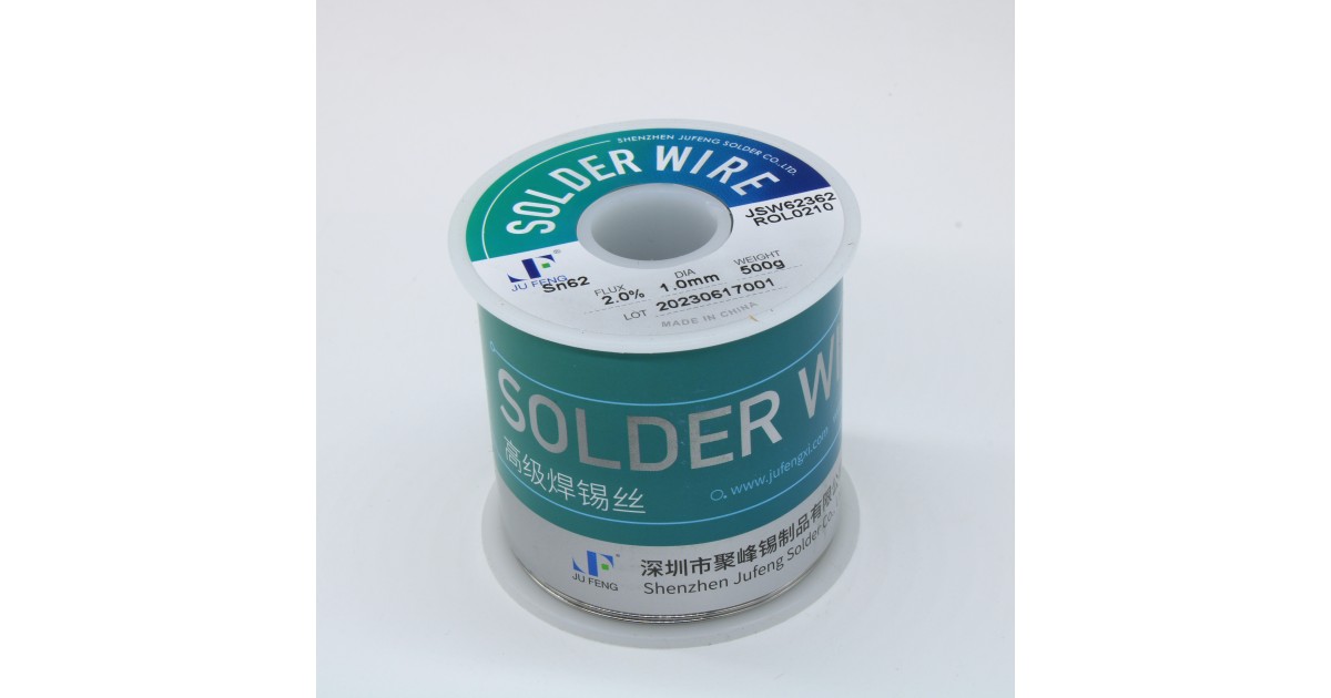 Купить Припой 62/36/2 ROL0 2% флюса 1,0мм 500гр JUFENG оптом в Москве
