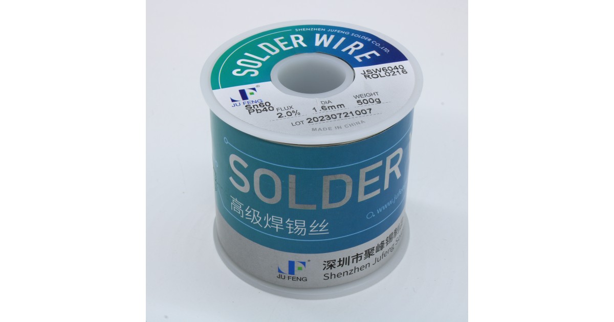 Купить Припой 60/40 ROL0 2% флюса 1,6мм 500гр JUFENG оптом в Москве