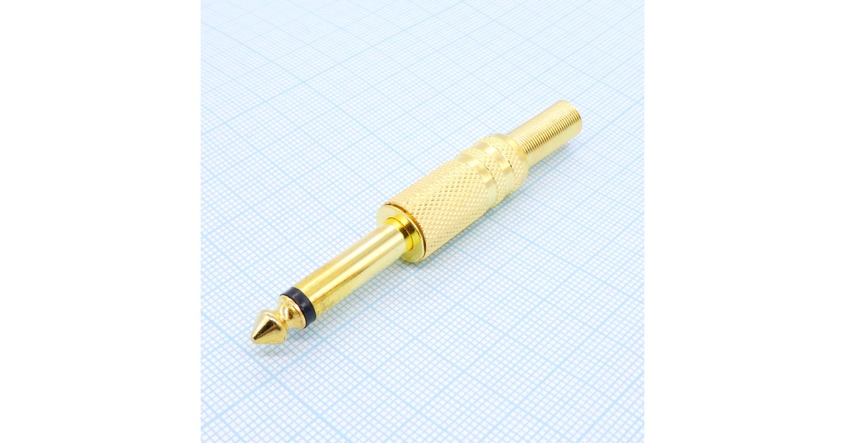 Купить TS 6.3 (plug) штекер металл gold . оптом в Москве