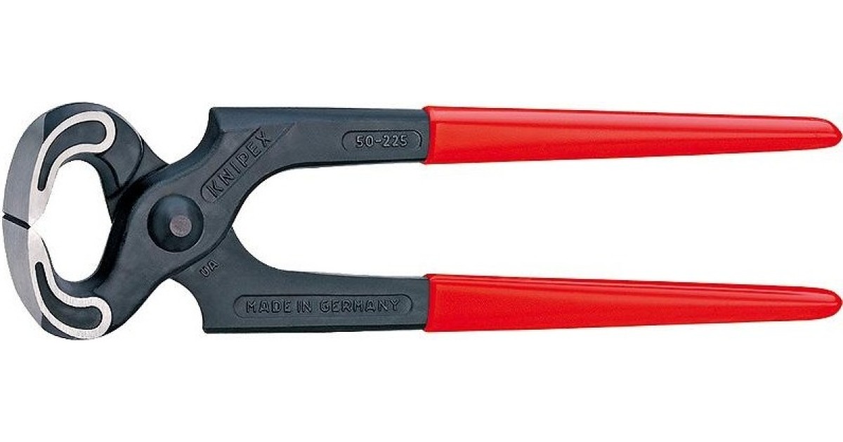 Купить Кусачки торцевые плотницкие, 225 мм, фосфатированные, обливные ручки KN-5001225 Knipex оптом в Москве