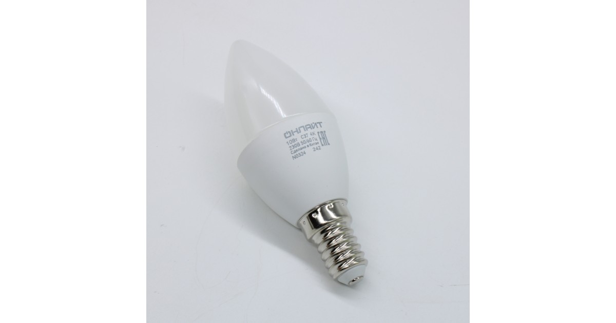 Купить Лампа светодиодная 61 957 OLL-C37-10-230-4K-E14-FR 10Вт ОНЛАЙТ 61957 Онлайт оптом в Москве