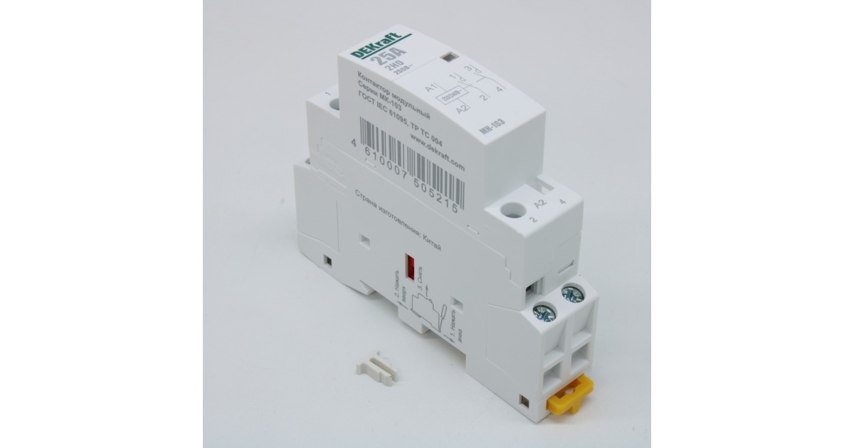 Купить Контактор модульный МК-103 2НО 25А 230В 18064DEK DEKraft оптом в Москве