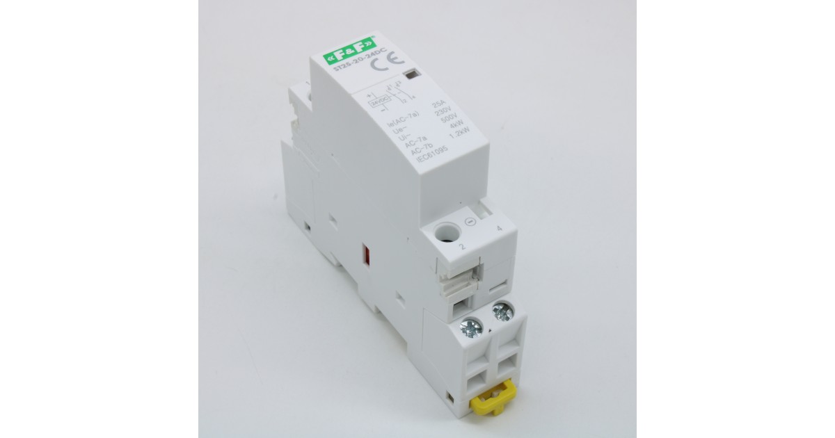 Купить Контактор модульный ST25-20-24 DC 2НО 2.2Вт 2мод. монтаж на DIN-рейку F&F EA13.001.022 Евроавтоматика оптом в Москве