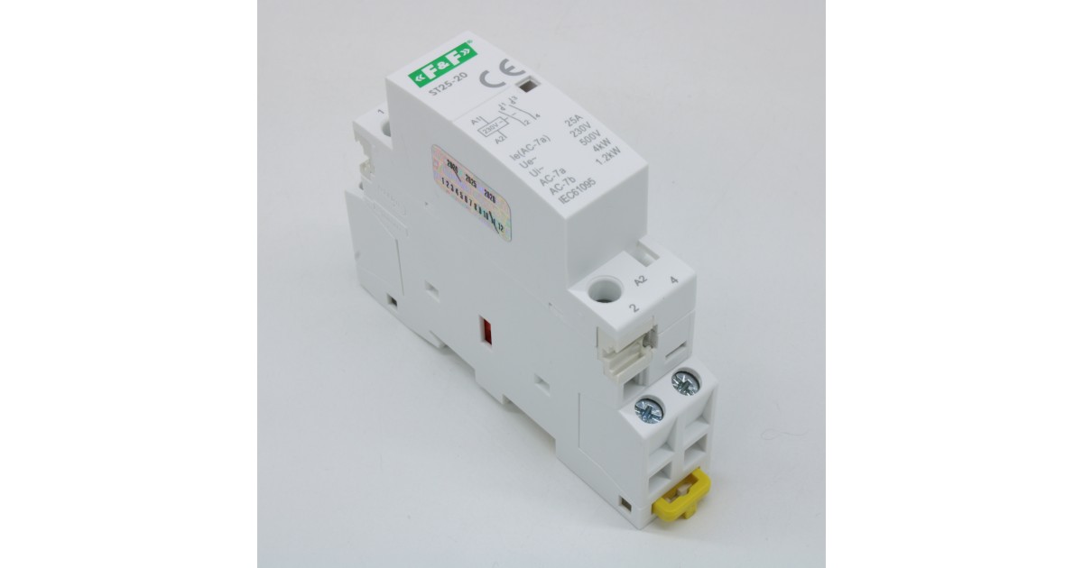Купить Контактор модульный ST-25-20 2НО 2.2Вт 1мод. монтаж на DIN-рейку F&F EA13.001.001 Евроавтоматика оптом в Москве