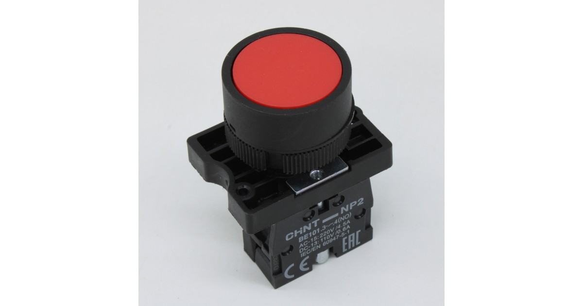 Купить Кнопка управления NP2-EA41 без подсветки красная 1НО, IP40 (R) 574628 CHINT оптом в Москве
