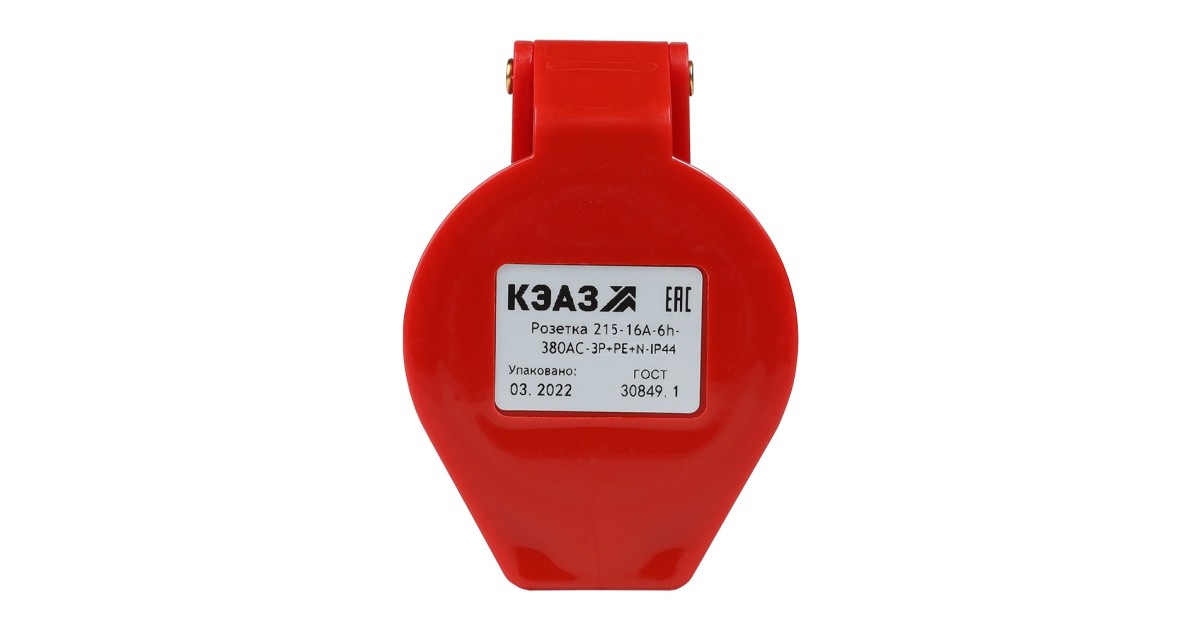 Купить Розетка кабельная 214 16А 380AC 3P+PE 6ч IP44 222750 КЭАЗ оптом в Москве