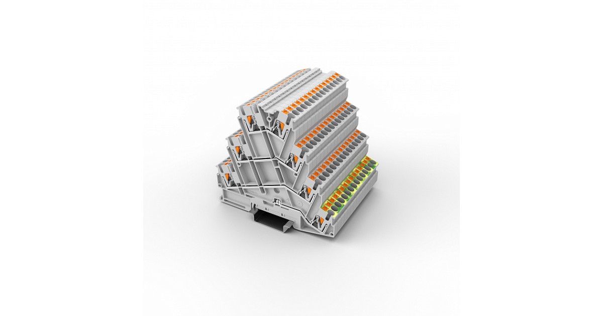 Купить Этажная клемма UPT-2.5-PE/3L-GY UTL оптом в Москве