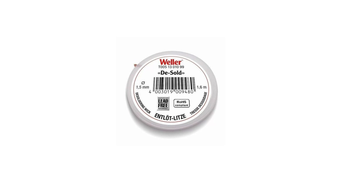 Купить DESOLDERING WICK 1,5MM 1,6M Weller оптом в Москве