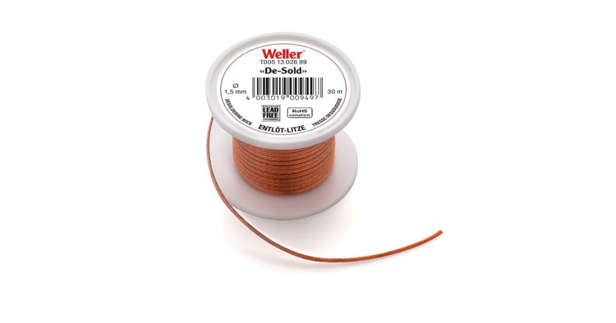 Купить DESOLDERING WICK 1,5MM 30M Weller оптом в Москве