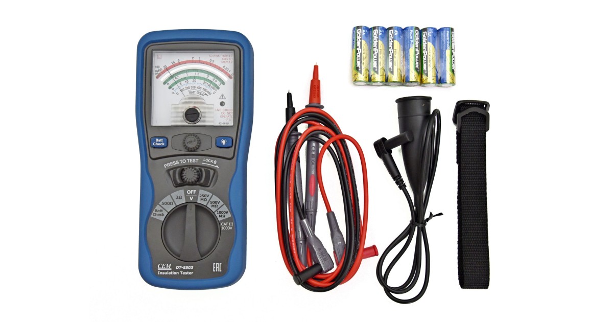 Купить DT-5503 Аналоговый тестер изоляции и электропроводимости CEM оптом в Москве
