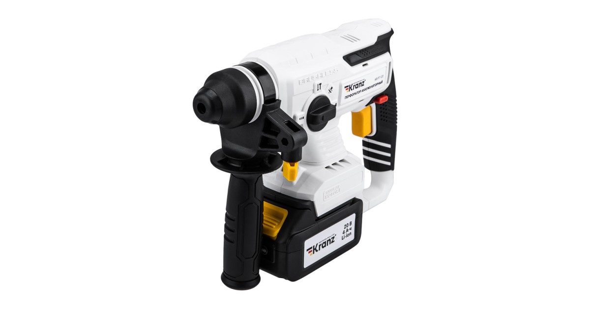 Купить Перфоратор аккумуляторный, SDS-plus, 2,2Дж, 1х4Ач, в кейсе, KR-PT-120 Kranz оптом в Москве
