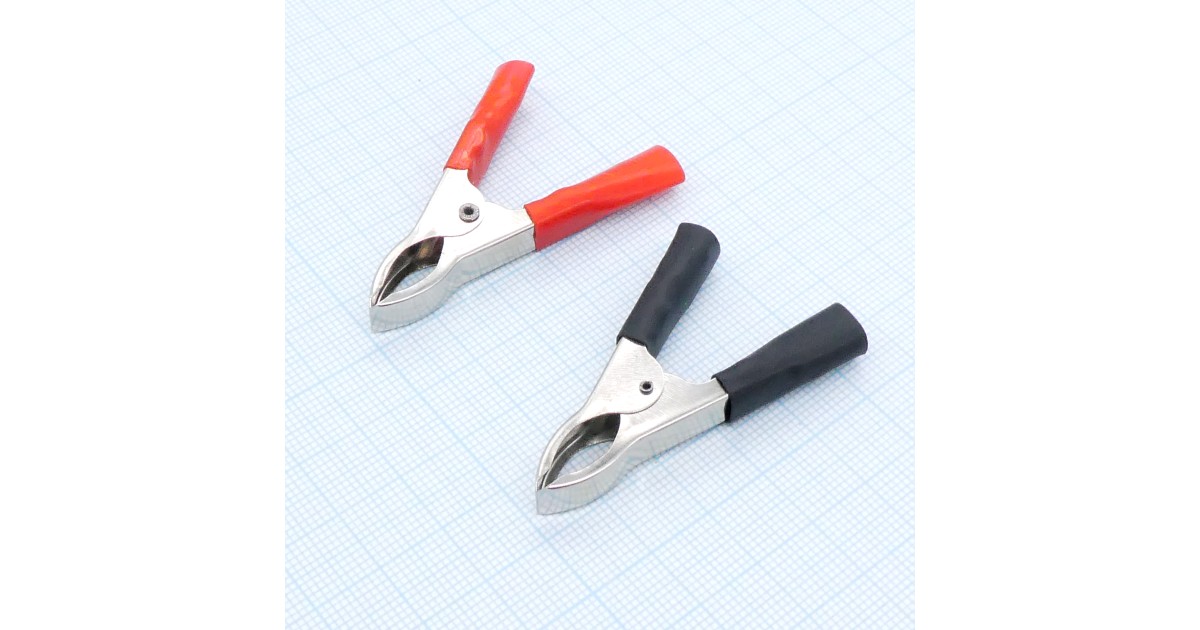 Купить Зажим крокодил 8-0035 кр/чер (пара) 15А Неизвестно оптом в Москве