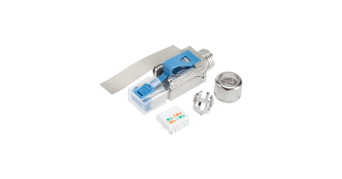 Купить Разъем RJ-45(8P8C) полевой заделки под витую пару, FTP, CAT 6А (50 µ"/ 50 микродюймов) серия PRO 02-0373 Rexant оптом в Москве