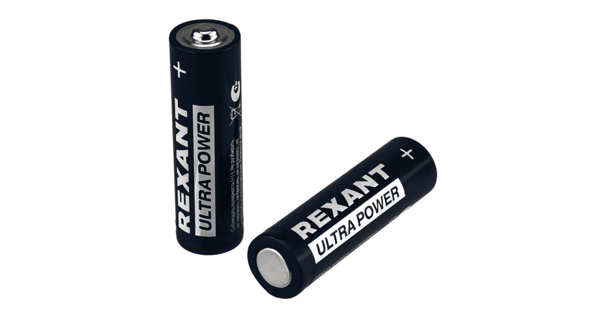 Купить Батарейка алкалиновая ультра AA/LR6 пальчиковая 1,5В блистер 2 шт. 39-1025 Rexant оптом в Москве