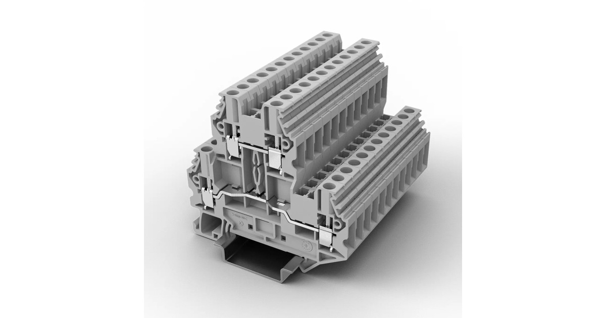 Купить Этажная клемма UUK-4/2-GY UTL оптом в Москве