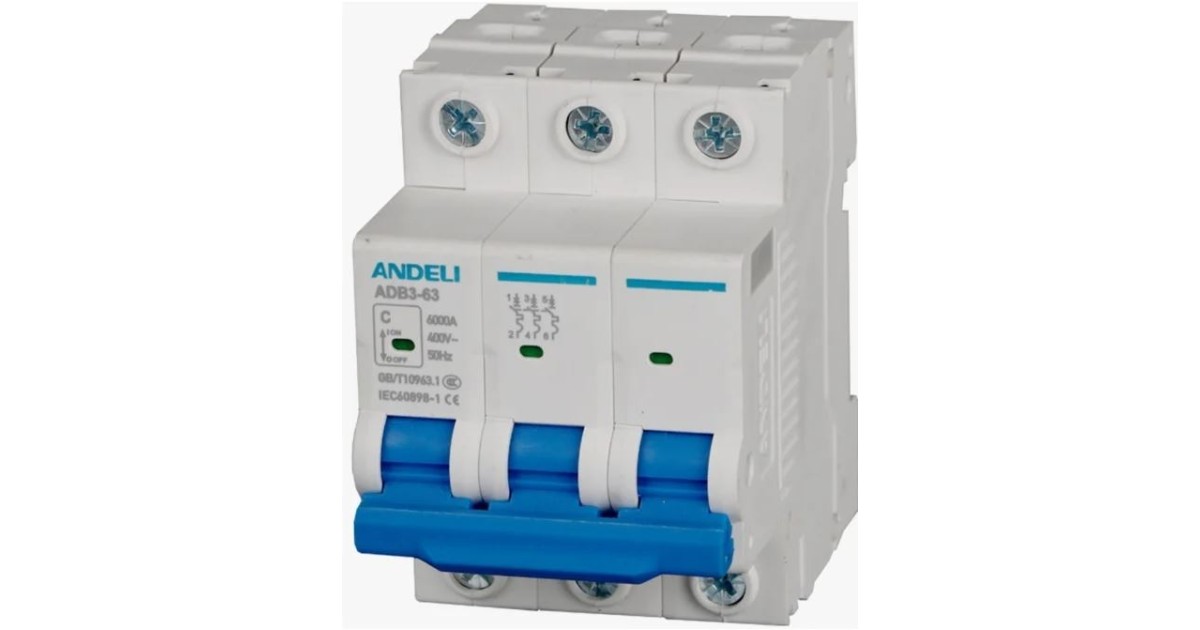 Купить АВТ. ВЫКЛ. ADB3-63/3P 25A 6KA Х-КА C (AN Andeli оптом в Москве