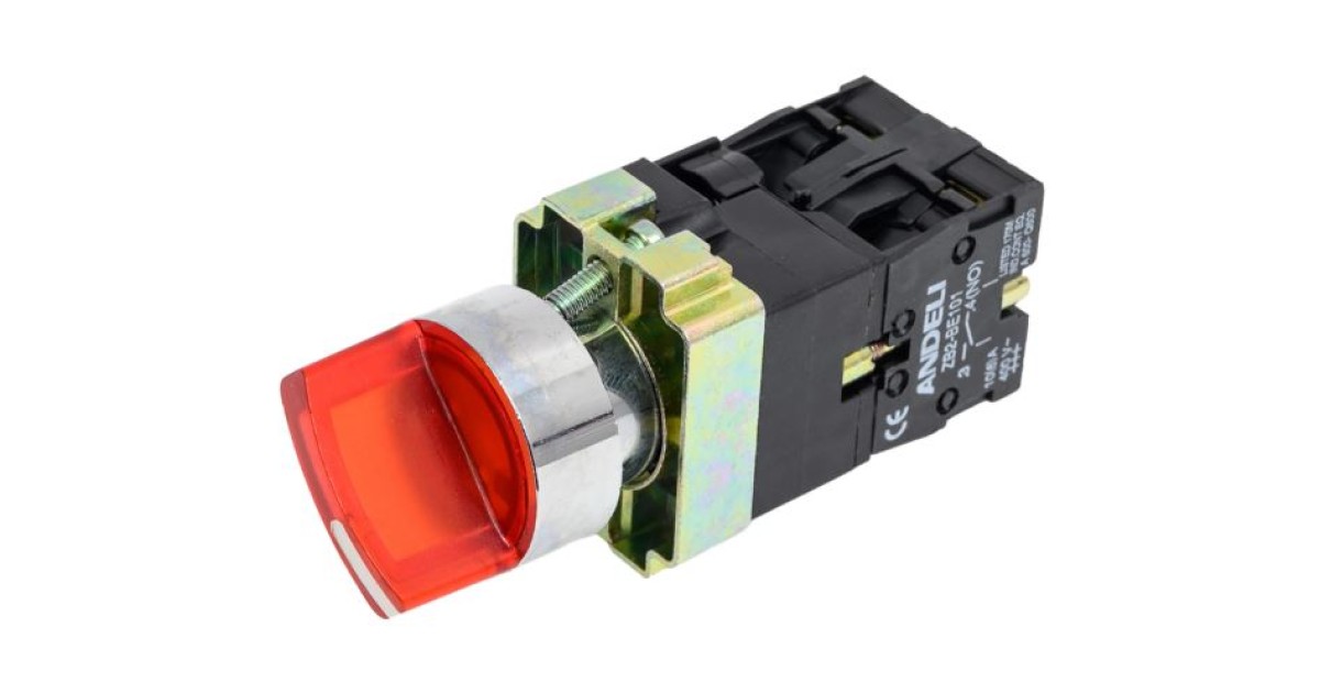 Купить ПЕРЕКЛЮЧАТЕЛЬ XB2-BK2465 2 ПОЛОЖЕНИЯ КРА Andeli оптом в Москве