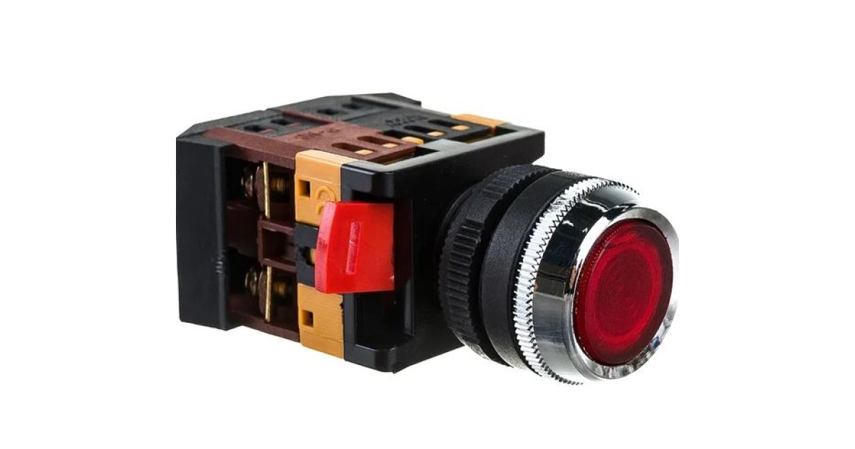 Купить КНОПКА ABLFS-22 КРАСНЫЙ D22ММ НЕОН/220В Andeli оптом в Москве