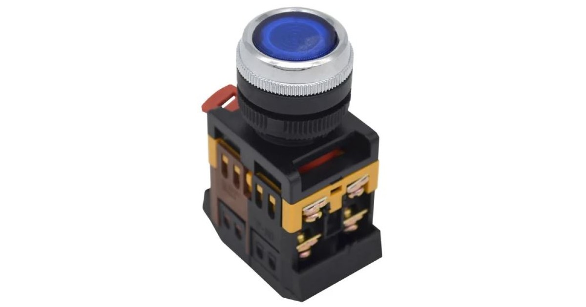 Купить КНОПКА ABLFS-22 СИНИЙ D22ММ НЕОН/220В 1З Andeli оптом в Москве