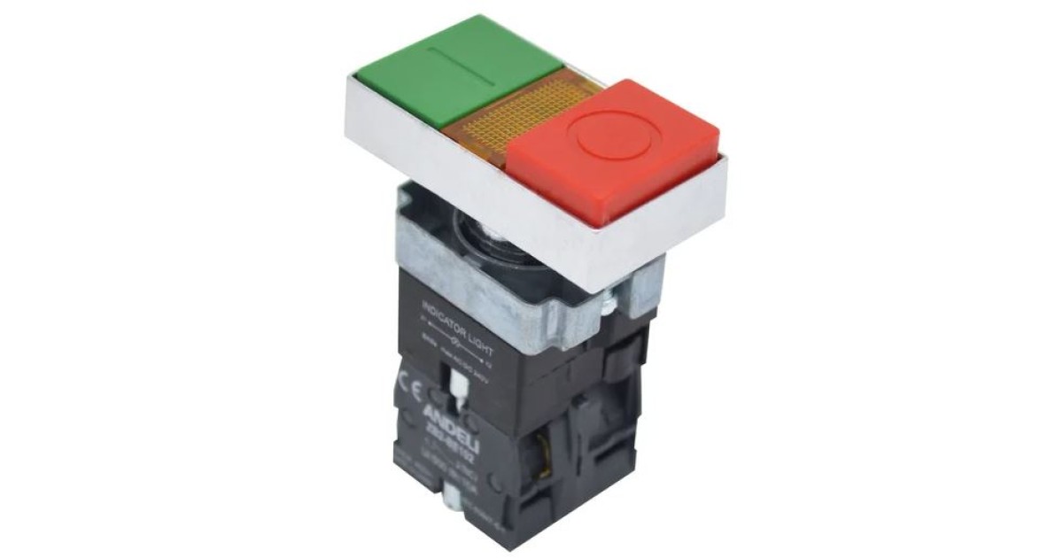 Купить КНОПКА XB2-BW8465 "I-O" СДВОЕННАЯ С ПОДС Andeli оптом в Москве